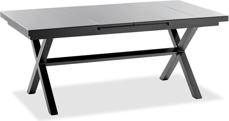 Niehoff Nalvo Ausziehtisch Grau Aluminium/Glas