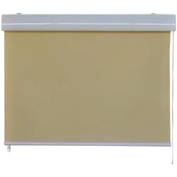 Vertikalmarkise Kassettenrollo Außenrollo 1.2x2.3m beige Garten Terrasse Balkonmarkise Balkon