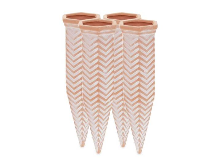 Relaxdays Arrosage en terre cuite en lot de 4