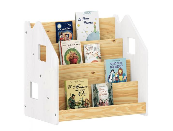 BÜCHERREGAL BRUNO natur/weiß