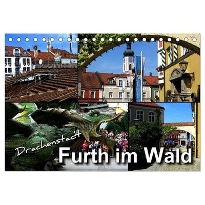 Drachenstadt Furth im Wald (Tischkalender 2026 DIN A5 quer), CALVENDO Monatskalender