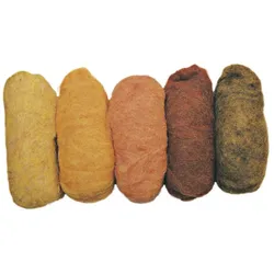 rayher REINE SCHURWOLLE MELIERT VLIES 5 FARBEN JE 20G GELB-TOENE 5363600