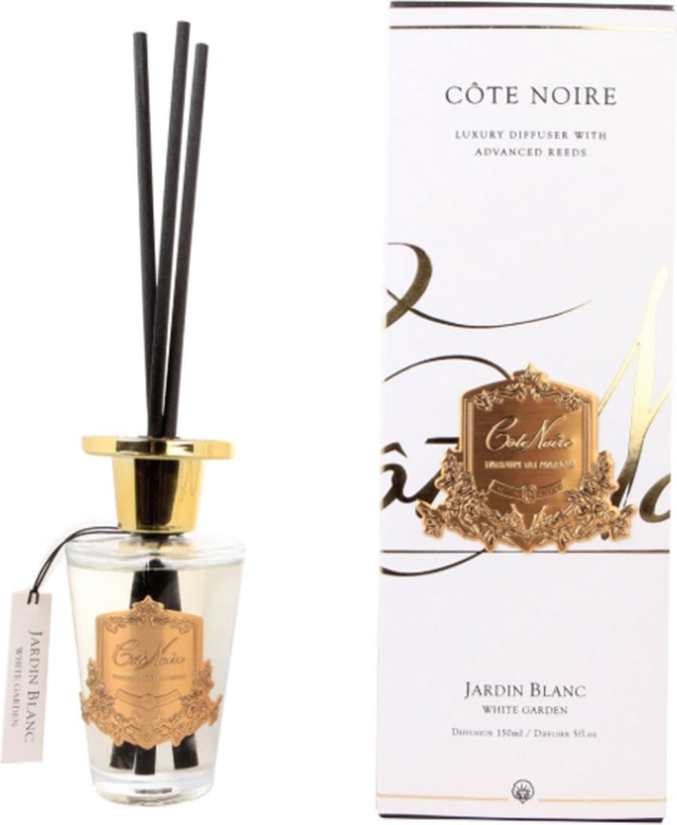Cote Noire Geurstokjes White Garden 150ml goud