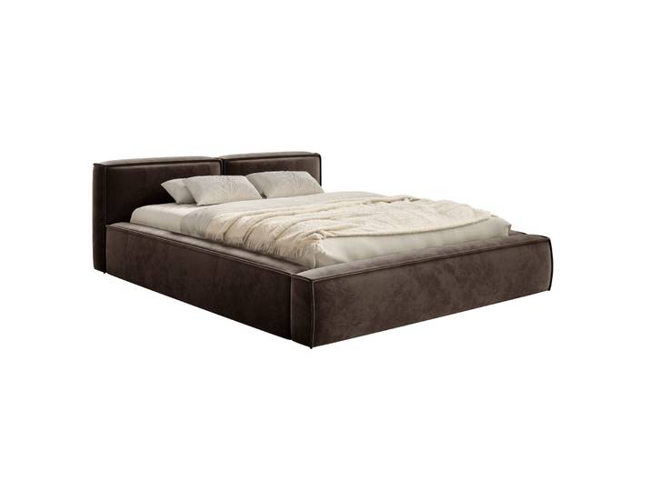 Polsterbett 180x200 cm Tilves Slim Low mit Stauraum,