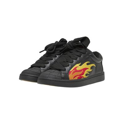 Trainingsschuh BUFFALO "Buffalo Liberty Vegan Nappa", Damen, Gr. 40, schwarz (schwarz, orange), Kunstfaser, Schuhe