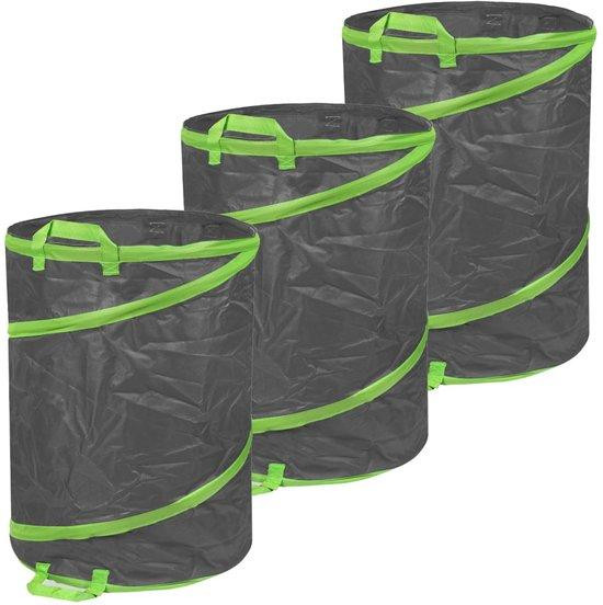 Unyqoos 3-delige set opklapbare tuinzakken, 137 liter, waterafstotend polyester met PE-coating