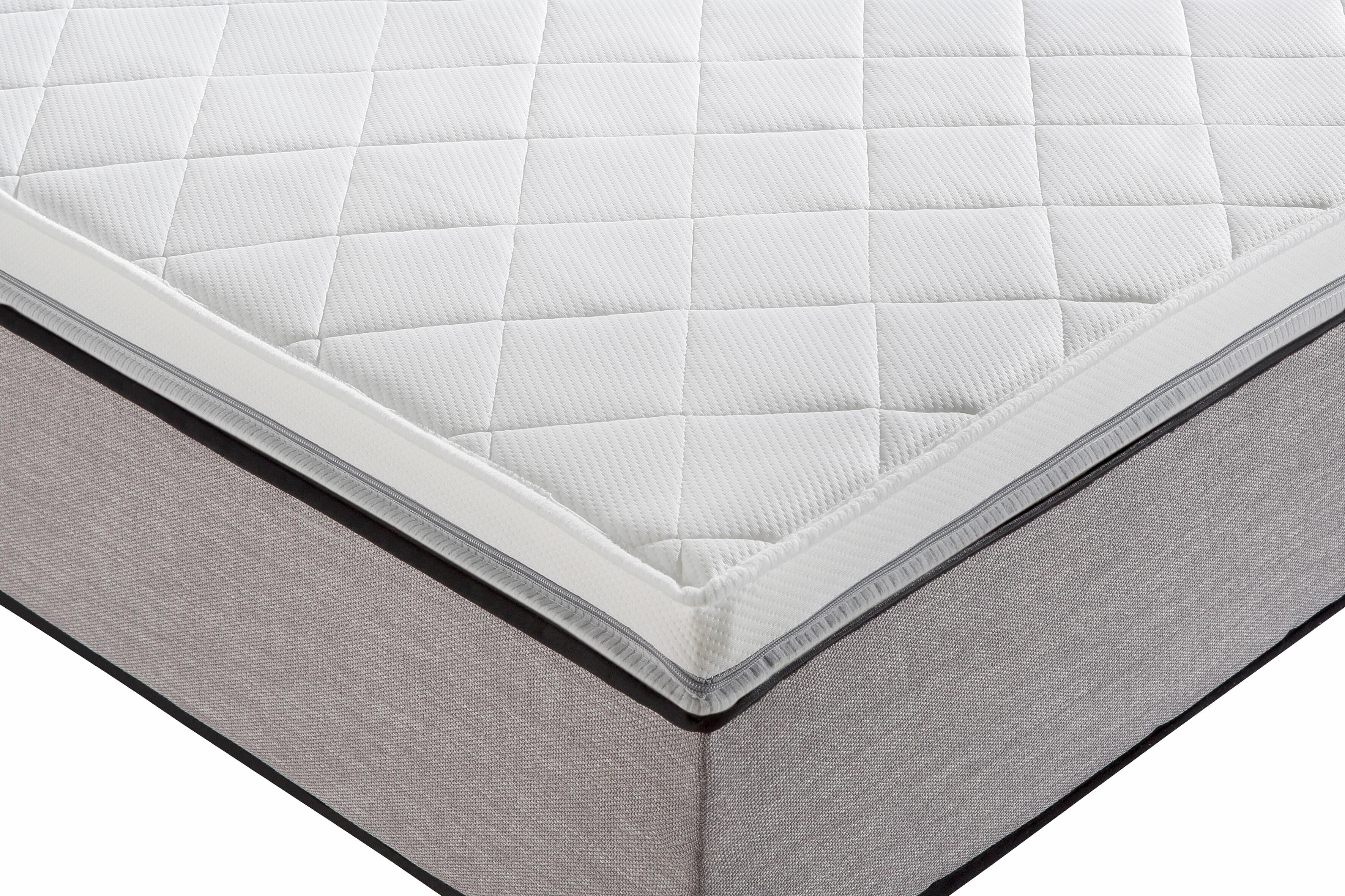 Topper BECO "Komfort Plus, Komfortschaum 140x200, 160x200, 180x200, 200x200", weiss (weiß), B:200cm H:7cm L:200cm, Komfortschaum, Topper, Topper, die Aufwertung für ihre Matratze bekannt aus der TV-Werbung weiß B/L: 200cm x 200cm (1 Stk.)