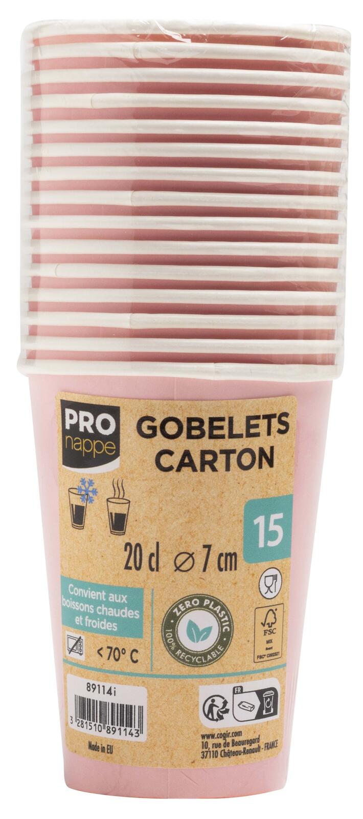 PROnappe Einweg-Kaffeebecher, pink 200 ml 89114I