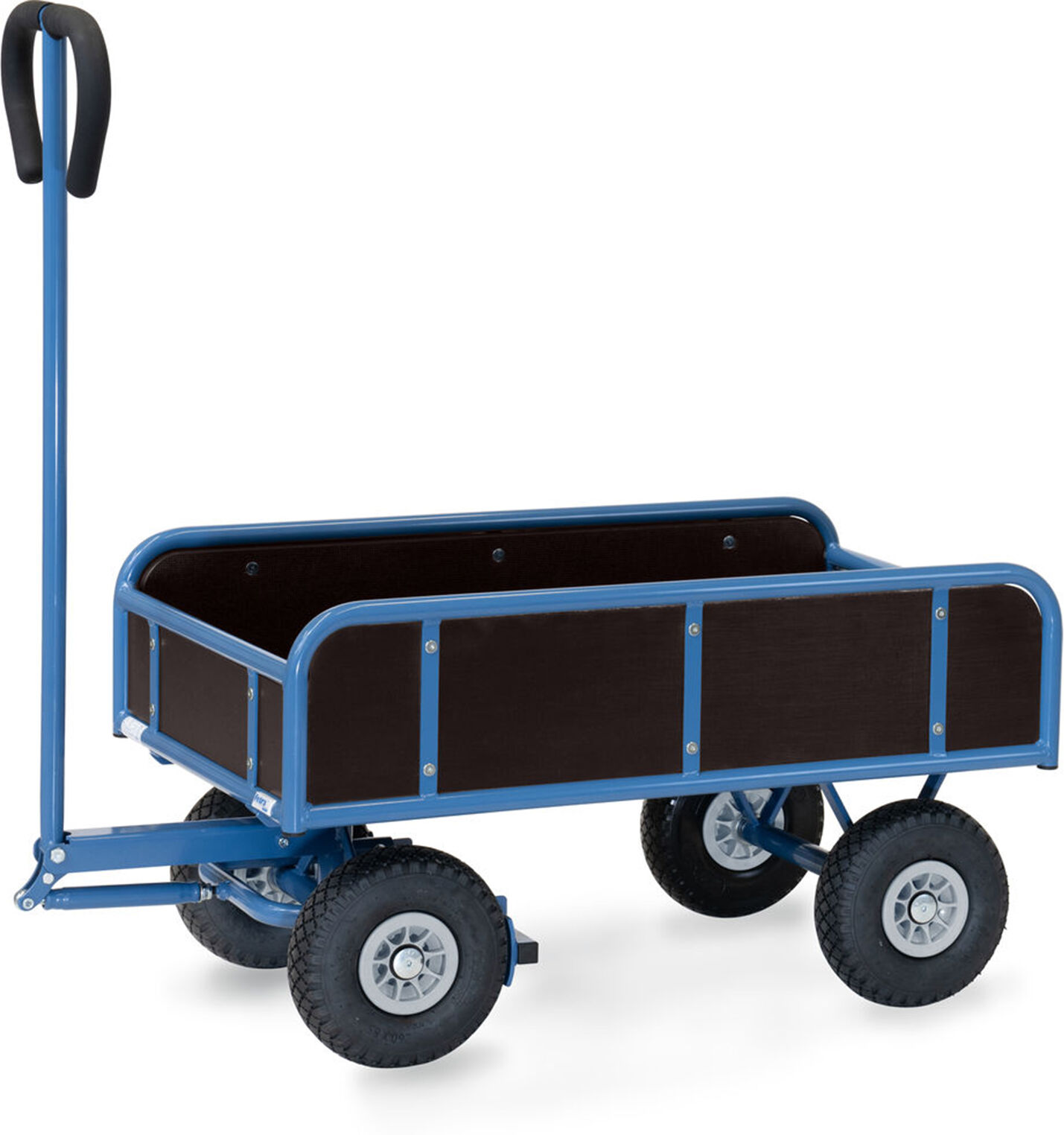 Fetra Handwagen 2-Achser mit 4 Wänden und Polyurethanbereifung, 945x545mm Ladefläche
