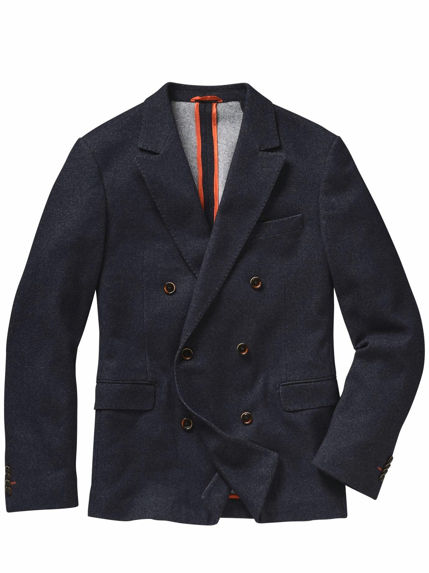 Mey & Edlich Herren Formelles Jogginganzugsakko Blau 35 % Wolle, 26 % Baumwolle, 23 % Polyester, 13 % Polyamid