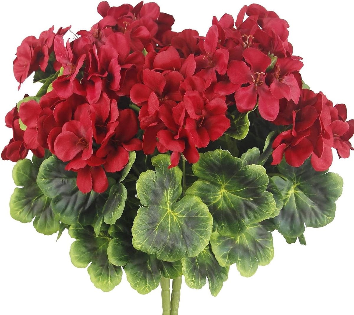 Rode Kunstbloemen Geranium - UV-bestendige Zijden Nep Bloemen voor Buitendecoratie - Hoogte: 45 cm