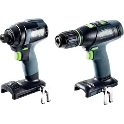 Festool, Bohrmaschine + Akkuschrauber, Schrauber- und Bohrer-Set TID 18 Basic-Set T18 (Bohrschrauber, Schlagschrauber)