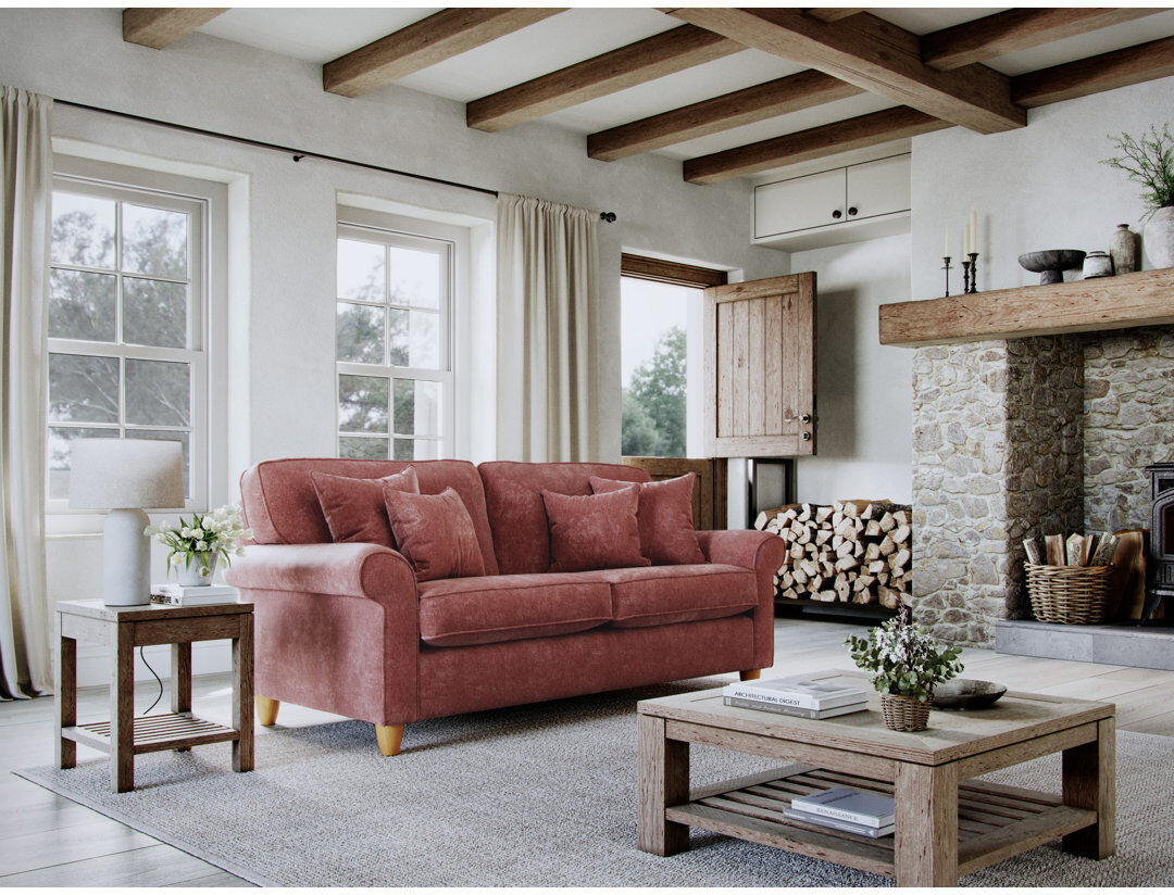 Lark Manor Clarkfield Sofa Red 3