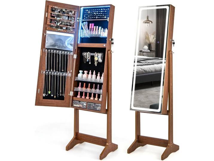 SCHMUCKSCHRANK 151cm Walnuss