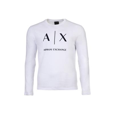 Longsleeve ARMANI EXCHANGE "Longsleeve T-SHIRT 1er Pack", Herren, Gr. XL, weiß, Obermaterial: 100% Baumwolle CO., Shirts