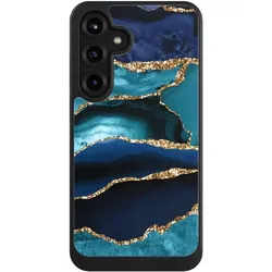 Nivocase Hülle für Samsung Galaxy S25+ Handyhülle NIVOcore Case Schwarz Glitzer Look Marmor Trends (Samsung Galaxy S25+), Smartphone Hülle, Schwarz