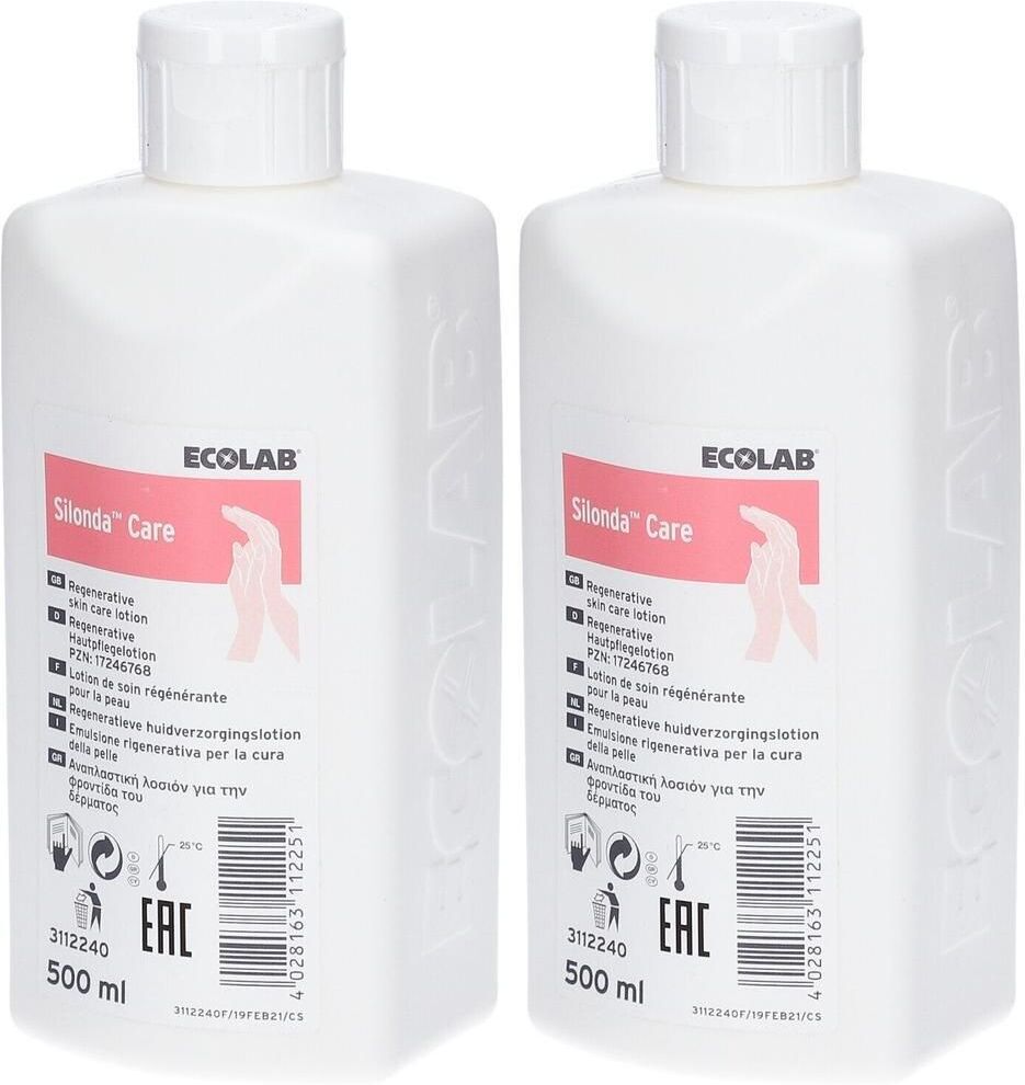 ECOLAB Silonda Care Hautpflege Lotion Spenderflasche x2 2x500 ml