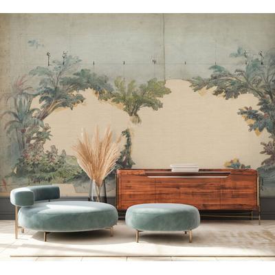 Fototapete LIVING WALLS "Walls by Patel 5 Fototapete Asiatische Landschaft", beige, B:4m H:0m L:2,7m, Vlies, Tapeten, Asiatische Landschaft auf 200 g/m² Premium-Vlies