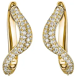 Thomas Sabo CR765-M01-14 Damen-Creolen Ohrringe in Wellenform mit Zirkonia
