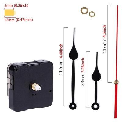 Uplift Picks Long Shaft Silent Quartz Clock Movement With Hands o