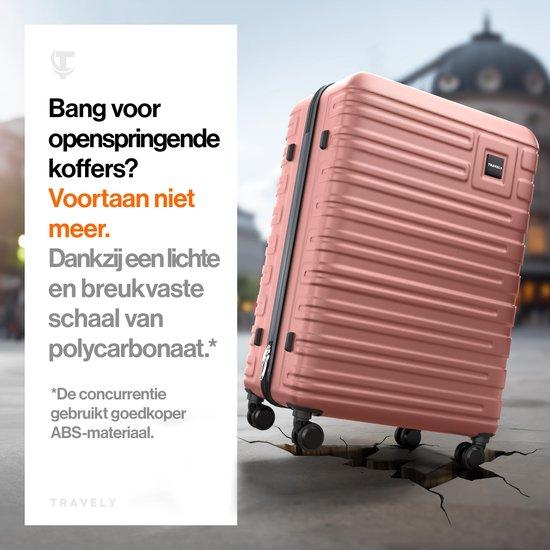 Schnelleinkauf - Polycarbonat-Gehäuse XL 77cm - 100 Liter Innenvolumen - Robustes, hart geskaltes Reisekoffer mit weichen Rädern & TSA-Schloss - Trolley für Va