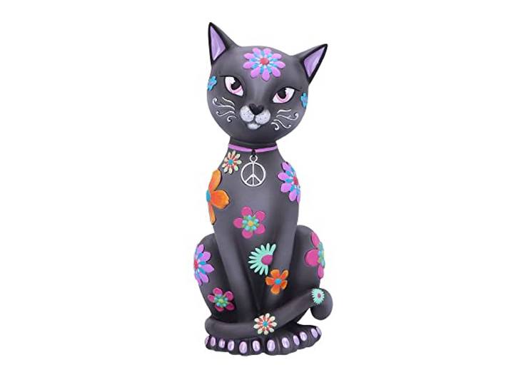 Nemesis Now Hippy Kitty beeld meerkleurig polyresin Cats