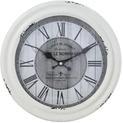 Chic Antique Vintage Wanduhr Used Look, Ø27 x B6 cm, antique creme