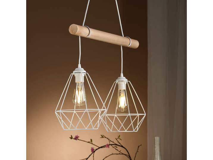 Suspension Baldo - Type A 60 x 90 x 24cm Blanc/Noir Matériau : Bois manufacturé, Métal Surface en bois : Brossé Surface en métal : Brossé Type