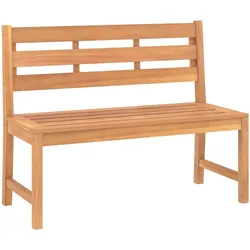 vidaXL Gartenbank 114 cm Massivholz Teak