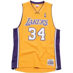 Mitchell & Ness, Herren, Sportshirt, jerey lo angele laker 1999-00 haquille o'neal (S), Gold