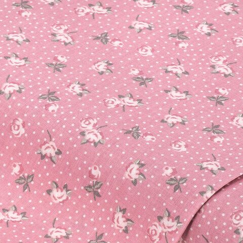 Baumwollstoff Röschen "Mona", rosa-color