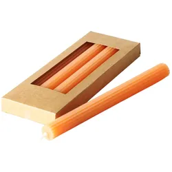 Boltze Stabkerze Classic 4er, 24 cm, Ø 2,3 cm, Orange