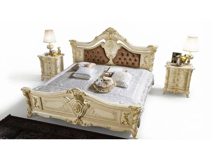 JVmoebel Polsterbett Chesterfield Polsterbett aus Leder im klassischen Barock-Stil, Made in Europa