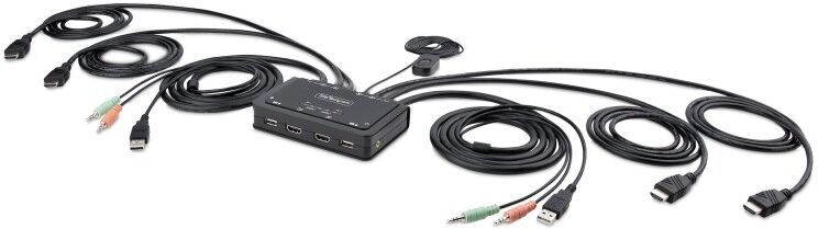 StarTech.com C2-DH46-UA2-CBL-KVM switch per keyboard-video-mouse (kvm) Nero