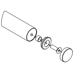 HSK Ersatzteile Laufschienenbefestigung hinten, Chrom, E100226-41 E100226-41