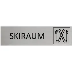 CombiCraft Aluminium Türschild Skiraum 165x45mm mit 3M-Tape