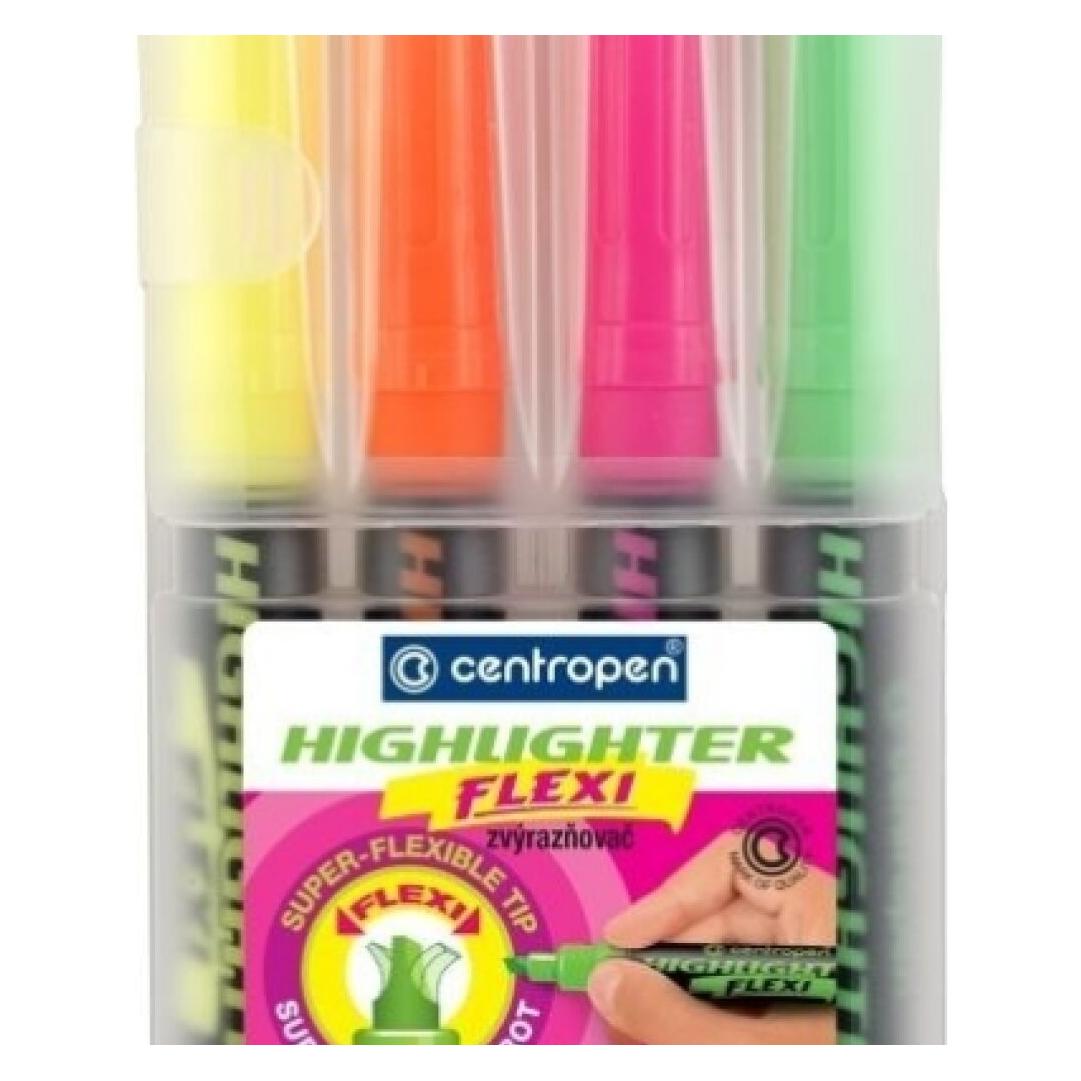 Centropen Flexi Neon Textmarker 4 Stk. (4x) (135847)
