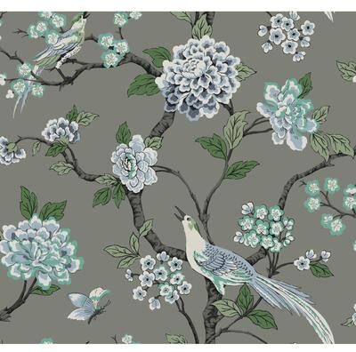 York Wallcoverings Fanciful Grey Wallpaper