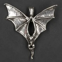 Drachensilber Fledermaus Schmuck Anhänger Silber Kettenanhänger 925 Silber - Silber