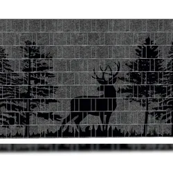 zaun|zu® Sichtschutzstreifen FORREST 3 - Bedruckter Sichtschutz 2,5m x 1,8m