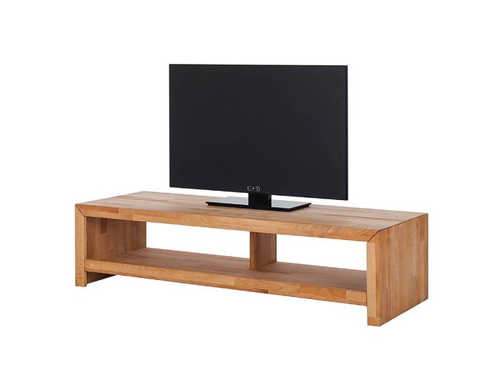 Meuble TV KireaWOOD Duramen de hêtre massif huilé Marron/Duramen de hêtre 140cm
