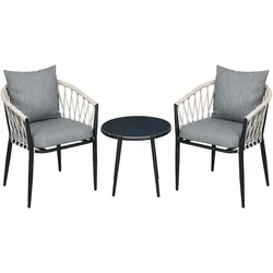 Outsunny - Garten-Bistroset - 57L x 60B x 75H cm - grau