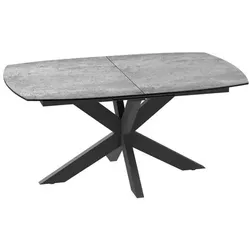 Akante Esstisch mit Auszug Phoenix 160/200 x 100 cm Keramik Silver 160