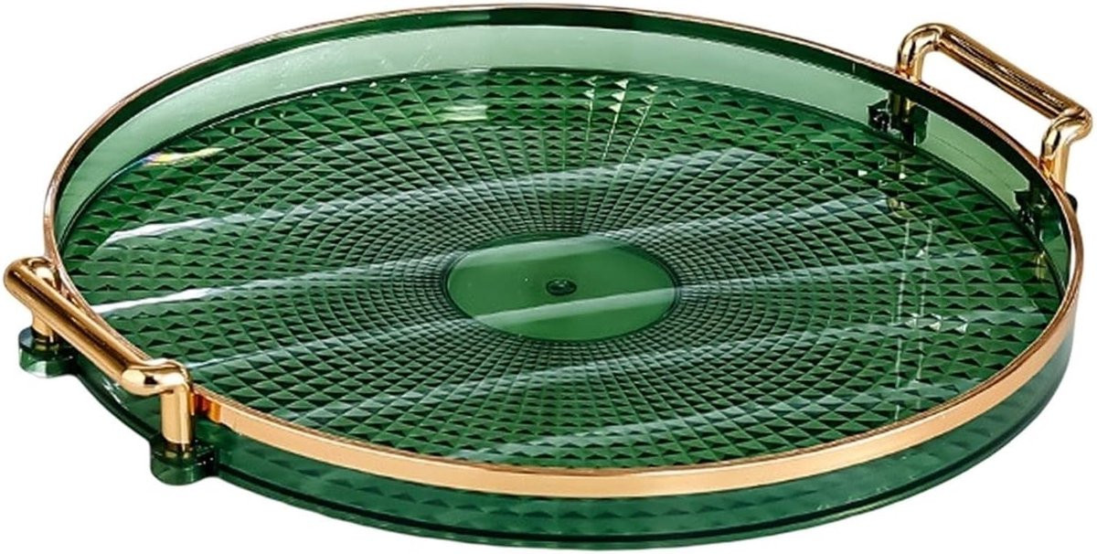 3-delige transparante acryl opbergbak met theekophouder en dienblad voor decoratie