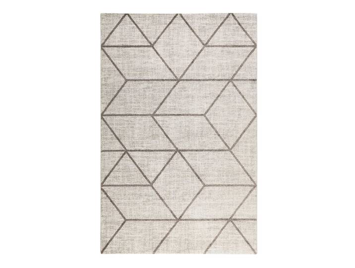 Tapis graphique motif brun gris beige chiné 170x120