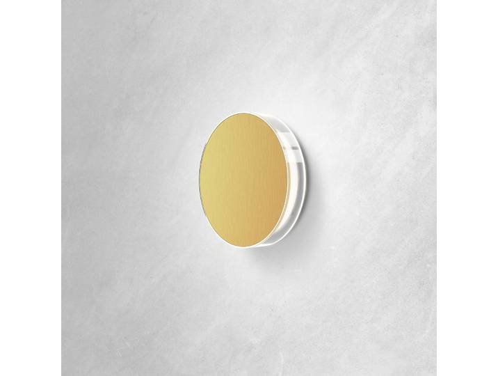 LED-wandlamp LYD, dimbaar, messing / goud, Woon-/ Eetkamer, Aluminium, Design, LED wandlamp