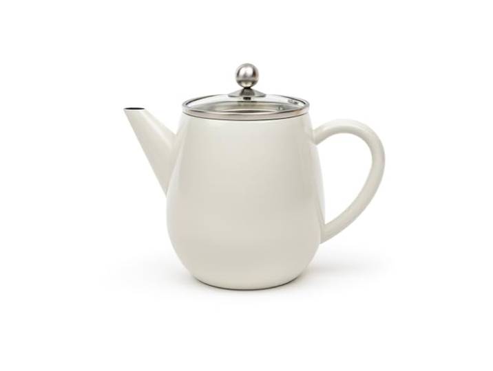 Bredemeijer - Theepot dubbelwandig Eva (Wit, 1.1, Liter)