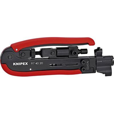 Knipex 97 40 20 SB Kompressionswerkzeug Geeignet für F-Stecker, BNC-Stecker, RCA-Stecker RG59, RG6, RG11