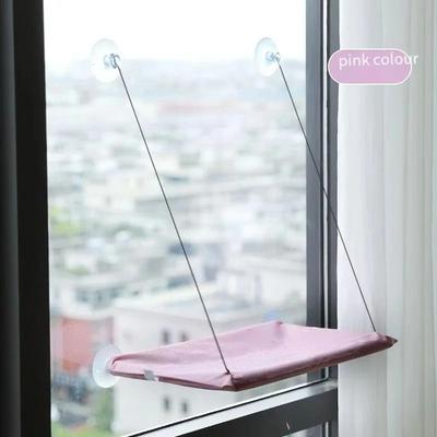 Uplift Essentials Ultra Soft Space Saving Cat Window Hammock pink