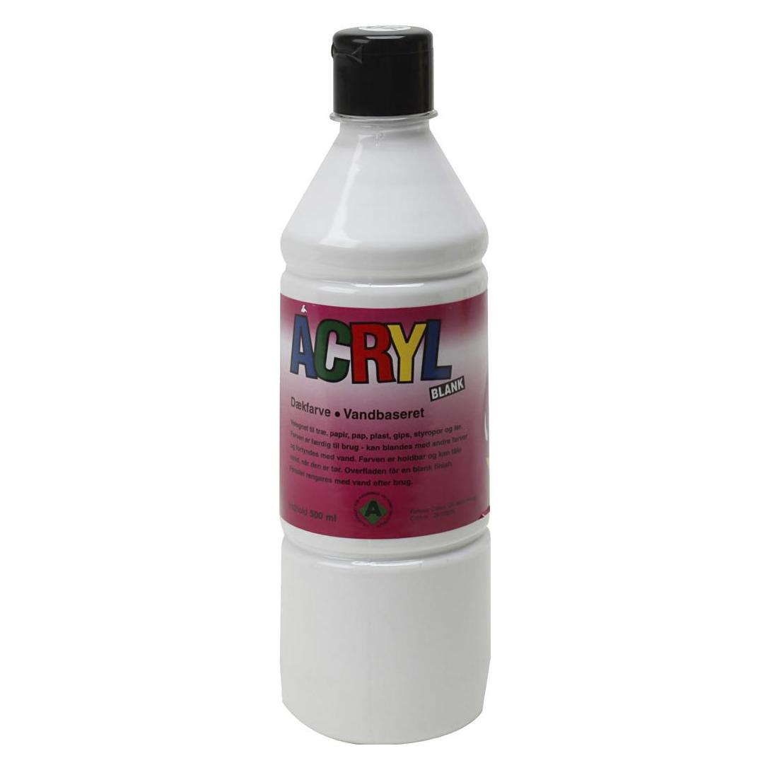 Hobby2you Acryl blank 500ml prim.hvid (500 ml) (808202)